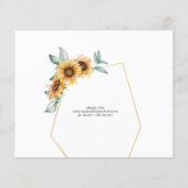 Budget Zonnebloem Bloem Geometrisch Bewaar de datu Flyer (Achterkant)