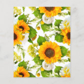 Budget Zonnebloem | Boho Floral Baby shower Flyer (Achterkant)