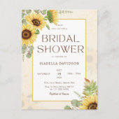 Budget Zonnebloem Geel Bloemen Vrijgezellenfeest Uitnodiging Briefkaart (Voorkant)