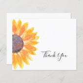 Budget zonnebloem Waterverf Hartelijk dank (Voorkant / Achterkant)