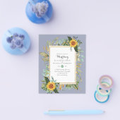 BUDGET Zonnebloemen Eucalyptus Greenery Wedding Flyer (Enkel)