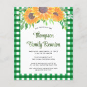 Budget Zonnebloemen Gingham Familie Reunion (Voorkant)