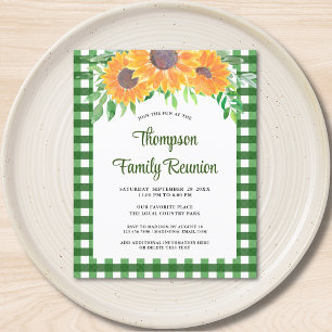 Budget Zonnebloemen Gingham Familiebijeenkomst