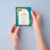 BUDGET Zonnebloemen Weduwen Nodig QR-code RSVP uit Flyer (Hand)