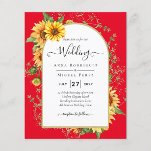 BUDGET Zonnebloemen Weduwen Nodig QR-code RSVP uit Flyer