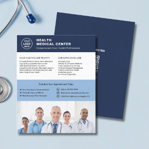 Budget Zorgkliniek Dokter Logo QR Code Flyer