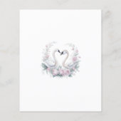 Budget zwaan paar bruiloft uitnodiging (Achterkant)