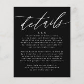 Budget zwart De details van het huwelijk op rug Flyer (Achterkant)