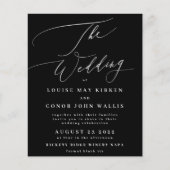 Budget zwart De details van het huwelijk op rug Flyer (Voorkant)