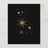 Budget Zwart Goud Celestial Sterren Bruiloft (Achterkant)
