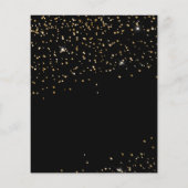 BUDGET Zwart Goud Glitter Masquerade Bedankt (Achterkant)