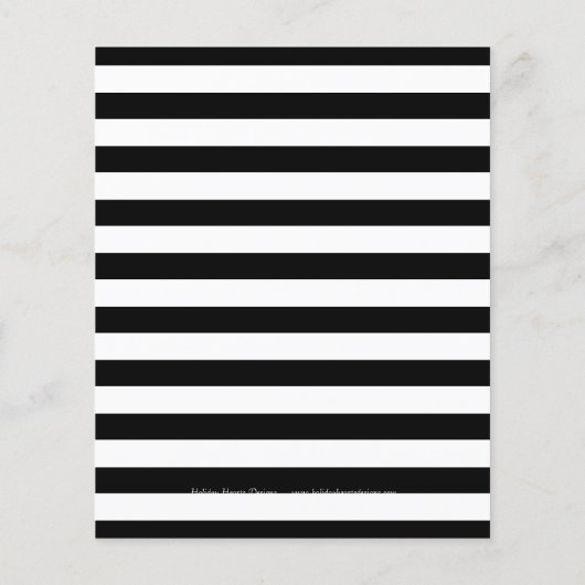 Budget zwart |Red Flag Striped Graduparty Flyer (Achterkant)