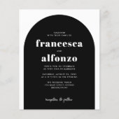 Budget Zwart RSVP QR Code Retro foto bruiloft (Voorkant)