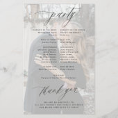 Budget zwart-wit foto bruiloft programma flyer (Achterkant)