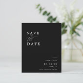 Budget Zwart & Wit Foto Bruiloft Save The Date (Staand voorkant)