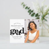 Budget Zwart Wit Foto Opslaan Datum Afstuderen Uit (Staand voorkant)