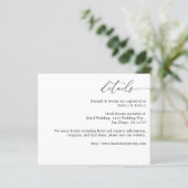 Budget zwart-wit moderne kalligrafie 3 - Gegevens (Staand voorkant)