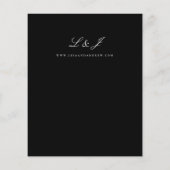 Budget Zwarte Calligrafie Huwelijk (Achterkant)