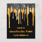 BUDGET Zwarte Halloween Classroom Kaart Glitter Dr (Achterkant)