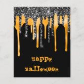 BUDGET Zwarte Halloween Classroom Kaart Glitter Dr (Voorkant)