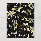 Budget Zwarte Pampas Boho Wilde Bloem Bruiloft Flyer (Achterkant)