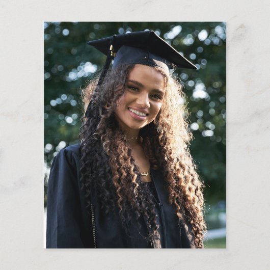 BudgetAbstract Blue Photo Graduparty nodigt uit (Achterkant)