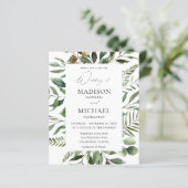 Budgetbladeren en excentrieke bruiloft met eucalyp (Staand voorkant)