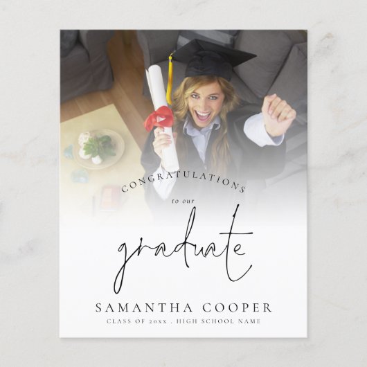 Budgetcongraten Afstuderen Fotoaankondiging (Voorkant)