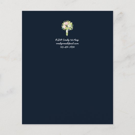 Budgetdag van de Trouwdag Tijdschema Moderne Uitno (Achterkant)