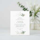 budgetgroene Eucalyptus moderne elegante bruiloft (Staand voorkant)