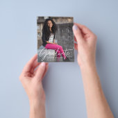 Budgetkalligrafie Afstuderen Foto Modern Announcem Flyer (Hand)