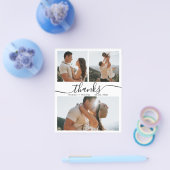 Budgetkalligrafie bruiloft collage Hartelijk dank Flyer (Enkel)