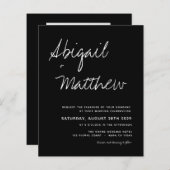 Budgetmatige minimalistische uitnodiging voor het  (Voorkant / Achterkant)