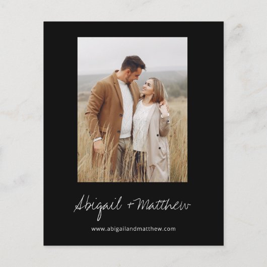 Budgetmatige minimalistische uitnodiging voor het  (Achterkant)