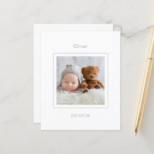 Budgetminimale aankondiging geboorte baby baby