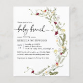 Budgetminimalist Baby Brunch Shower-uitnodiging (Voorkant)