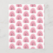 Budgetminimalist Boho Pink Rainbow First Birthday (Achterkant)