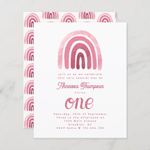 Budgetminimalist Boho Pink Rainbow First Birthday