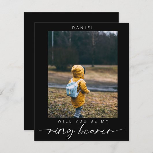 budgetminimalistisch Bent u mijn Ring Bearer Foto (Voorkant / Achterkant)