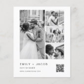 Budgetminimalistisch foto QR-code Wit huwelijk (Voorkant)