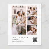 Budgetminimalistisch foto QR-code Wit huwelijk (Voorkant)