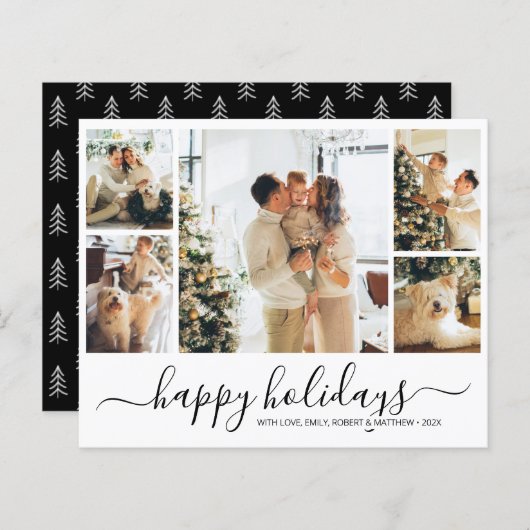 Budgetminimalistisch kerstfeestbrochure voor colla (Voorkant / Achterkant)