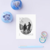 Budgetminimalistisch modern boardfotobruiloft flyer (Enkel)