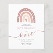 Budgetminimalistisch roze regenboogstralen virtuel (Voorkant)