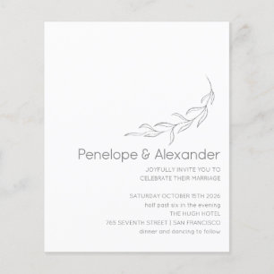 Budgetminimalistische botanische trekbruiloft uitg