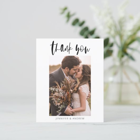 Budgetminimalistische bruiloft - Hartelijk dank (Staand voorkant)