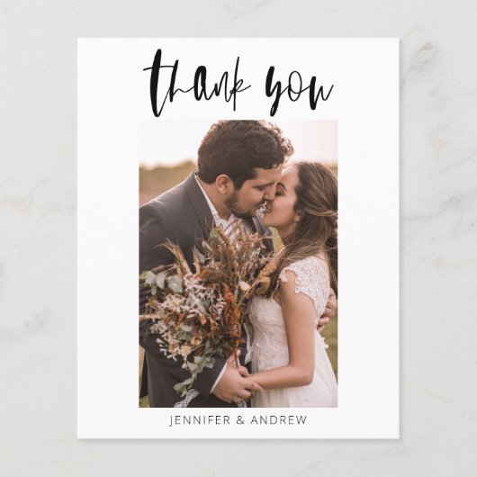 Budgetminimalistische bruiloft - Hartelijk dank (Voorkant)