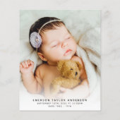 Budgetminimalistische foto-Baby Hartelijk dank (Achterkant)