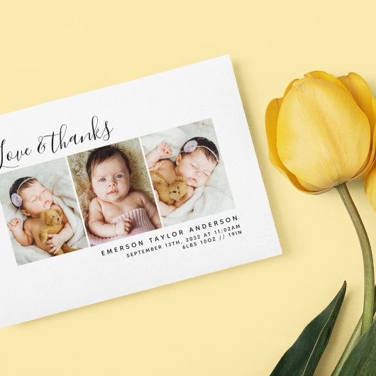 Budgetminimalistische foto-Baby Hartelijk dank