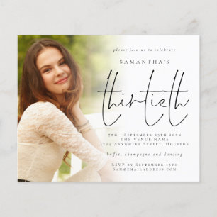 Budgetminimalistische fotobedekking 30e verjaardag